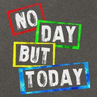 No Day But Today  Cotton Canvas Backpack