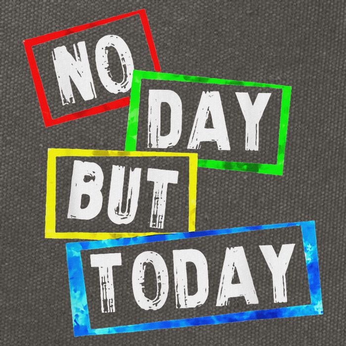 No Day But Today  Cotton Canvas Backpack