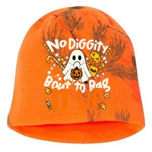 No Diggity Bout To Bag It Up Cute Ghost Halloween Candy Kati - Camo Knit Beanie