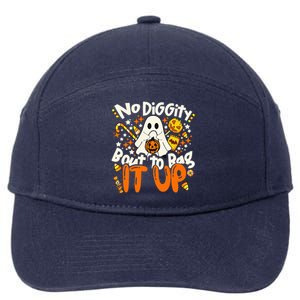 No Diggity Bout To Bag It Up Cute Ghost Halloween Candy 7-Panel Snapback Hat