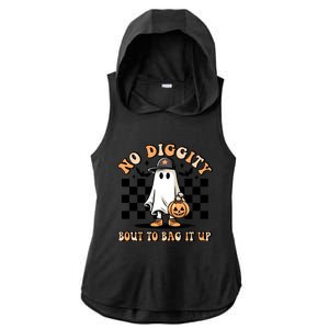 No Diggity Bout To Bag It Up Ghost Halloween Ladies PosiCharge Tri-Blend Wicking Draft Hoodie Tank