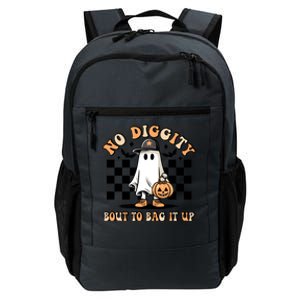 No Diggity Bout To Bag It Up Ghost Halloween Daily Commute Backpack