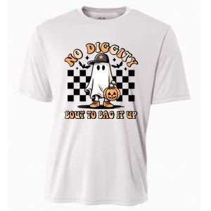 No Diggity Bout To Bag It Up Ghost Halloween Cooling Performance Crew T-Shirt