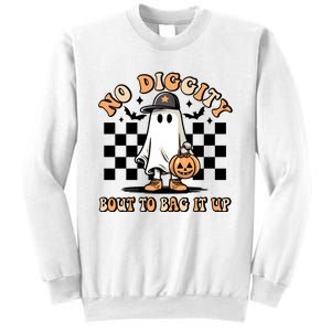 No Diggity Bout To Bag It Up Ghost Halloween Sweatshirt