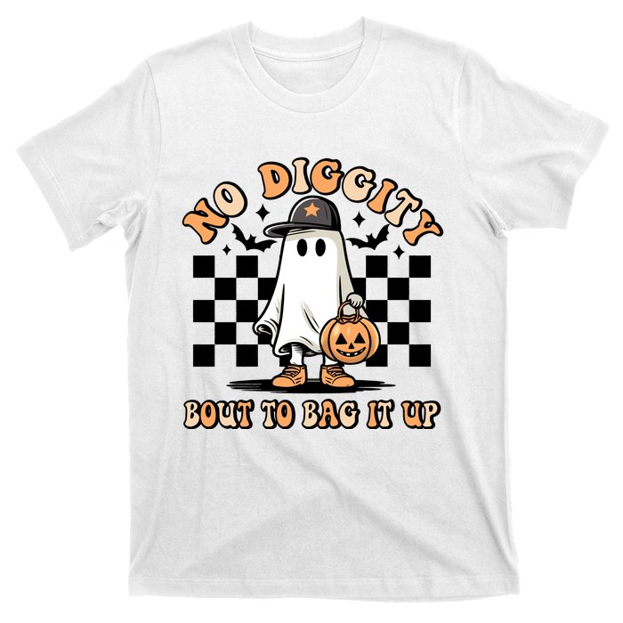 No Diggity Bout To Bag It Up Ghost Halloween T-Shirt