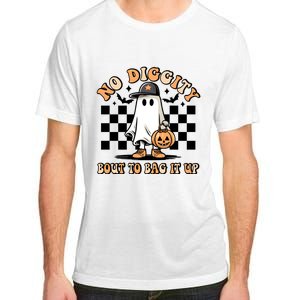 No Diggity Bout To Bag It Up Ghost Halloween Adult ChromaSoft Performance T-Shirt