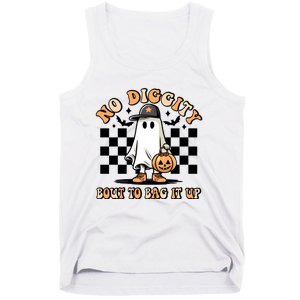 No Diggity Bout To Bag It Up Ghost Halloween Tank Top