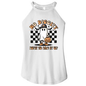 No Diggity Bout To Bag It Up Ghost Halloween Women's Perfect Tri Rocker Tank