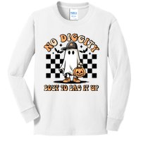 No Diggity Bout To Bag It Up Ghost Halloween Kids Long Sleeve Shirt