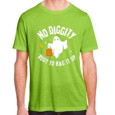 No Diggity Bout To Bag It Up Cute Ghost Halloween Candy Adult ChromaSoft Performance T-Shirt