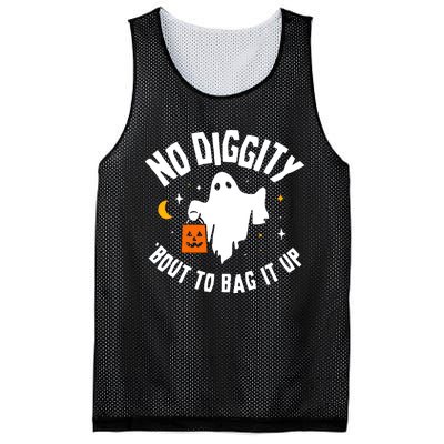 No Diggity Bout To Bag It Up Cute Ghost Halloween Candy Mesh Reversible Basketball Jersey Tank