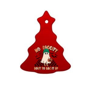 No Diggity Bout To Bag It Up Ghost Halloween Spooky Season Ceramic Tree Ornament