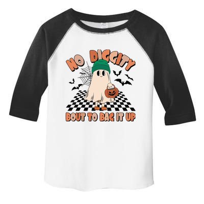 No Diggity Bout To Bag It Up Ghost Halloween Spooky Season Toddler Fine Jersey T-Shirt