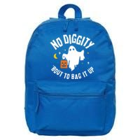 No Diggity Bout To Bag It Up Cute Ghost Halloween Candy 16 in Basic Backpack