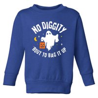 No Diggity Bout To Bag It Up Cute Ghost Halloween Candy Toddler Sweatshirt