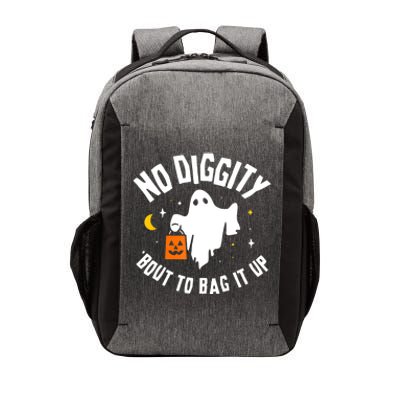 No Diggity Bout To Bag It Up Cute Ghost Halloween Candy Vector Backpack