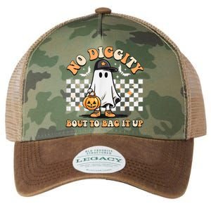 No Diggity Bout To Bag It Up Cute Ghost Halloween Kids Candy Legacy Tie Dye Trucker Hat