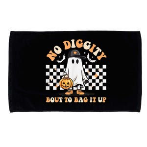 No Diggity Bout To Bag It Up Cute Ghost Halloween Kids Candy Microfiber Hand Towel