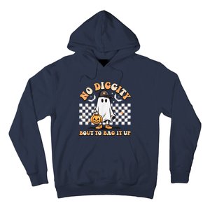 No Diggity Bout To Bag It Up Cute Ghost Halloween Kids Candy Hoodie