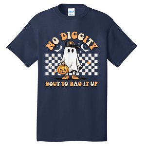 No Diggity Bout To Bag It Up Cute Ghost Halloween Kids Candy Tall T-Shirt