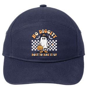 No Diggity Bout To Bag It Up Cute Ghost Halloween Kids Candy 7-Panel Snapback Hat