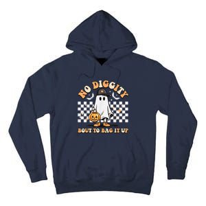 No Diggity Bout To Bag It Up Cute Ghost Halloween Kids Candy Tall Hoodie