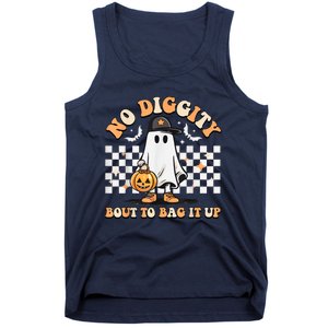 No Diggity Bout To Bag It Up Cute Ghost Halloween Kids Candy Tank Top