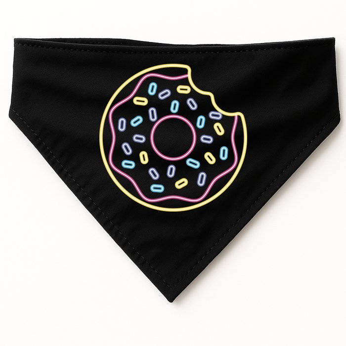Neon Donut Bite USA-Made Doggie Bandana