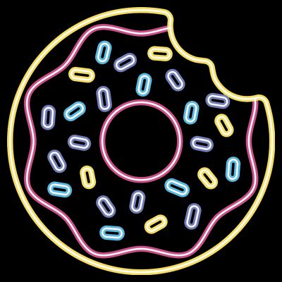 Neon Donut Bite T-Shirt