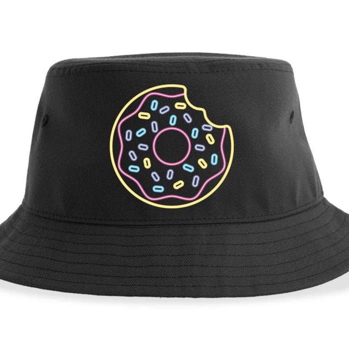 Neon Donut Bite Sustainable Bucket Hat