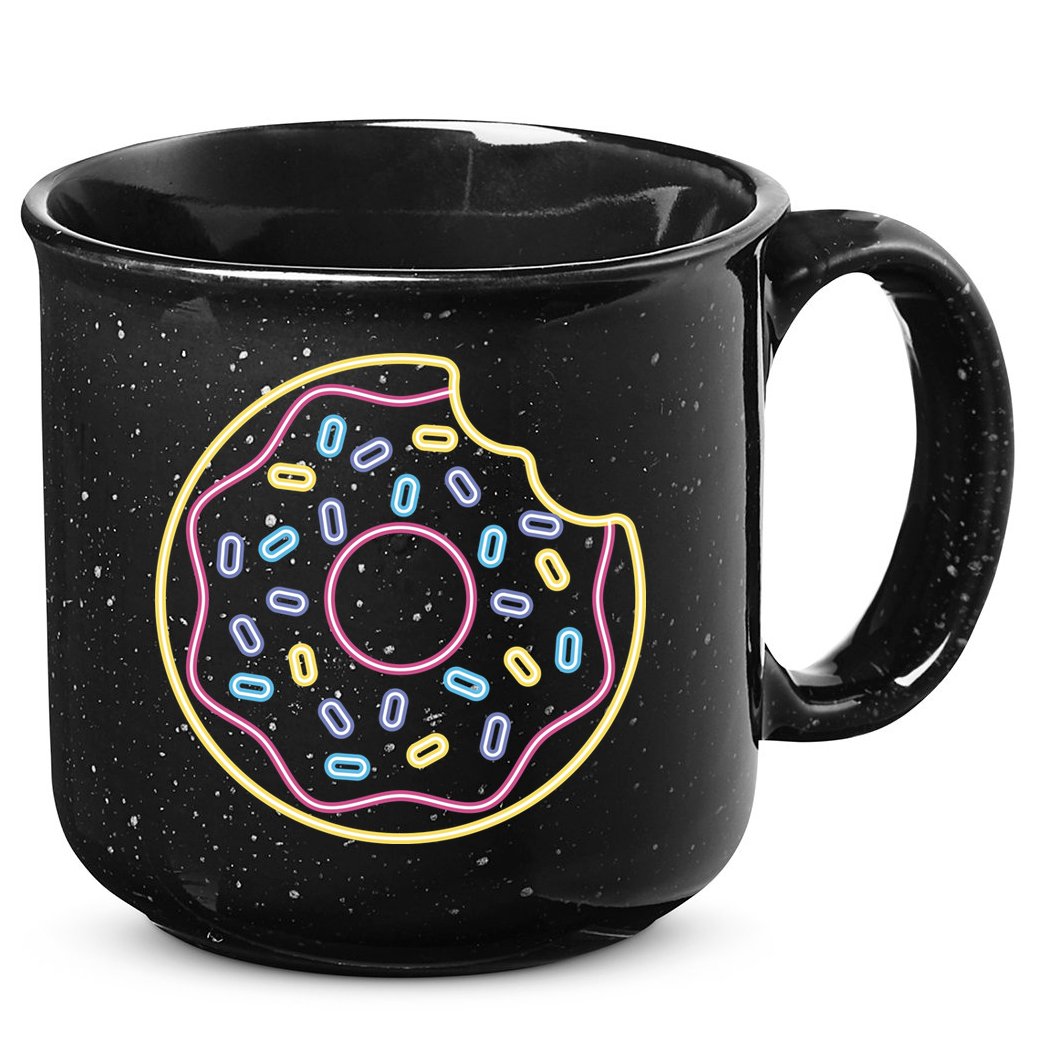 Neon Donut Bite 15oz Campfire Ceramic Mug