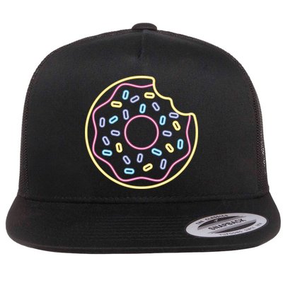 Neon Donut Bite Flatbill Hat