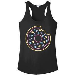 Neon Donut Bite Ladies PosiCharge Competitor Racerback Tank