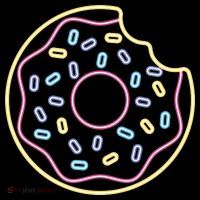 Neon Donut Bite Baby Bodysuit