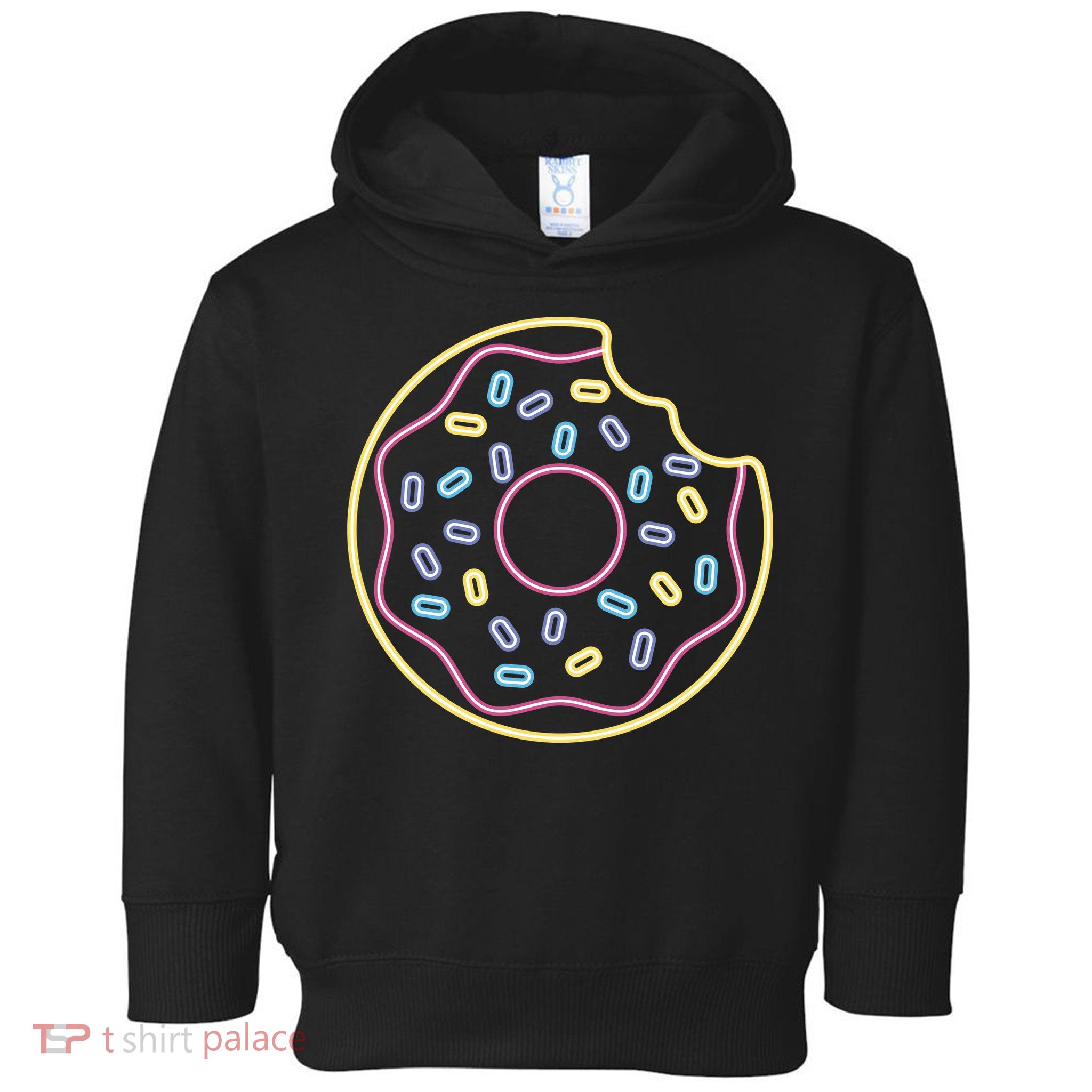 Neon Donut Bite Toddler Hoodie