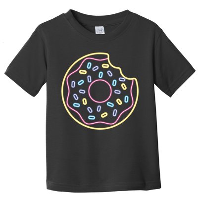 Neon Donut Bite Toddler T-Shirt