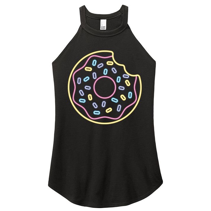 Neon Donut Bite Women's Perfect Tri Rocker Tank