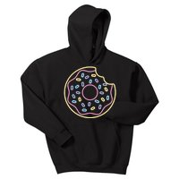 Neon Donut Bite Kids Hoodie