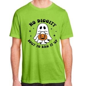 No Diggity Bout To Bag It Up Halloween Ghost Adult ChromaSoft Performance T-Shirt