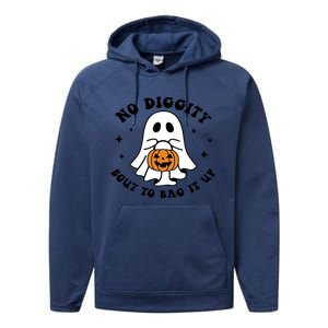 No Diggity Bout To Bag It Up Halloween Ghost Performance Fleece Hoodie