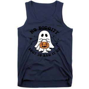 No Diggity Bout To Bag It Up Halloween Ghost Tank Top