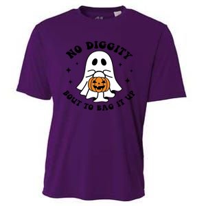 No Diggity Bout To Bag It Up Halloween Ghost Cooling Performance Crew T-Shirt