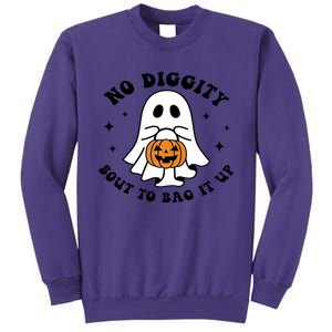 No Diggity Bout To Bag It Up Halloween Ghost Sweatshirt