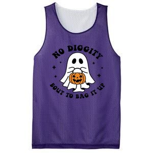 No Diggity Bout To Bag It Up Halloween Ghost Mesh Reversible Basketball Jersey Tank