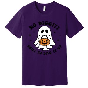 No Diggity Bout To Bag It Up Halloween Ghost Premium T-Shirt