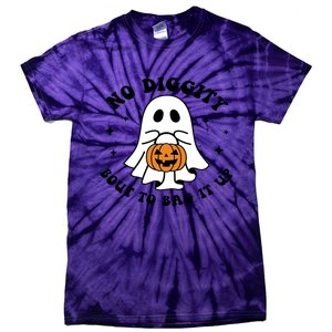 No Diggity Bout To Bag It Up Halloween Ghost Tie-Dye T-Shirt