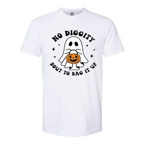 No Diggity Bout To Bag It Up Halloween Ghost Softstyle CVC T-Shirt