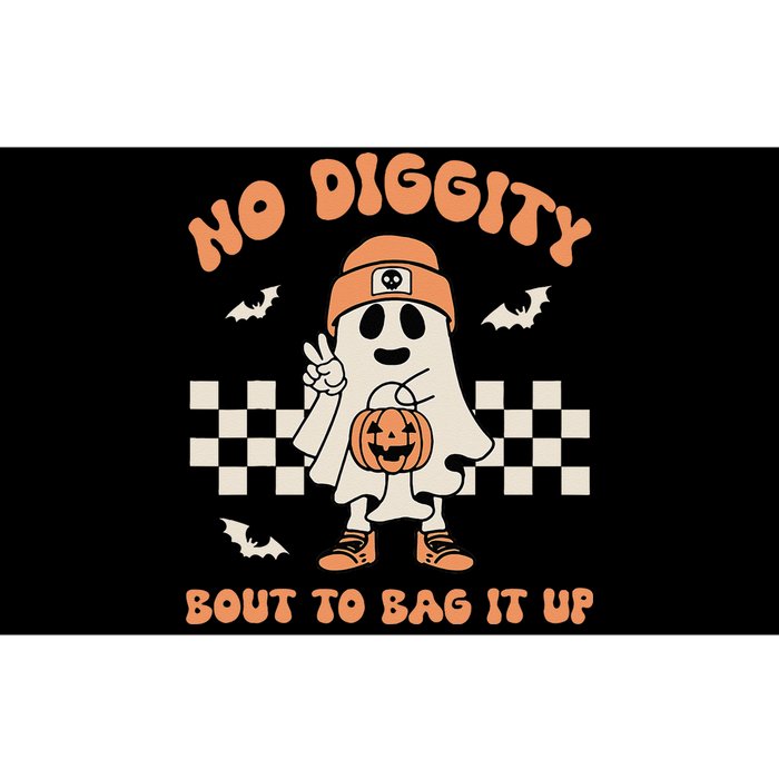 No Diggity Bout To Bag It Up Ghost Halloween Kids Bumper Sticker