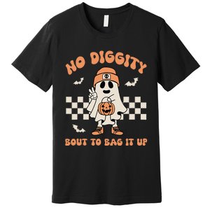 No Diggity Bout To Bag It Up Ghost Halloween Kids Premium T-Shirt