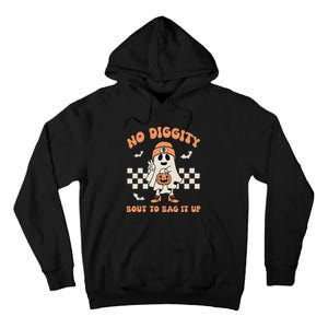 No Diggity Bout To Bag It Up Ghost Halloween Kids Tall Hoodie